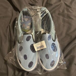 Blue Polka Dot Slip-On Kids Shoes